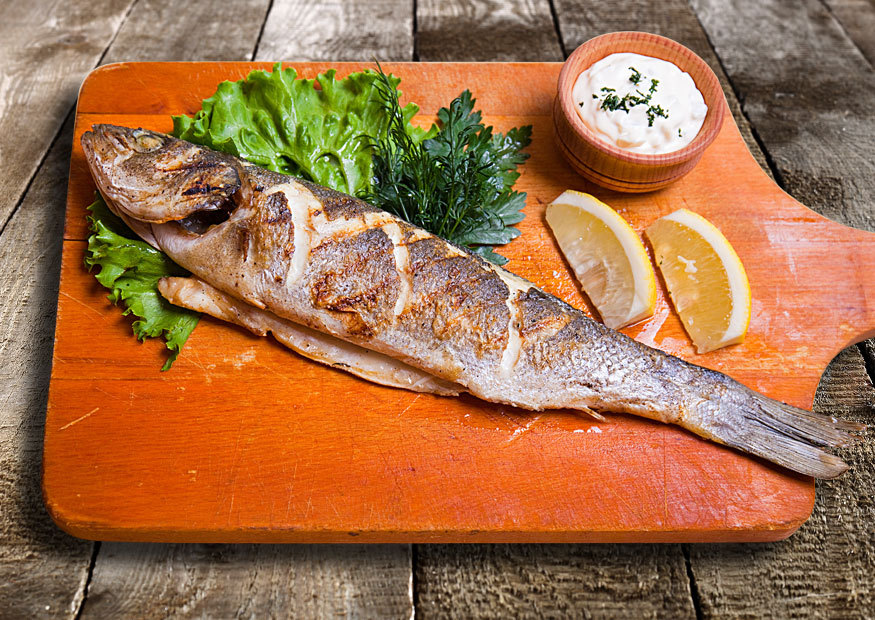 Grilled seabass