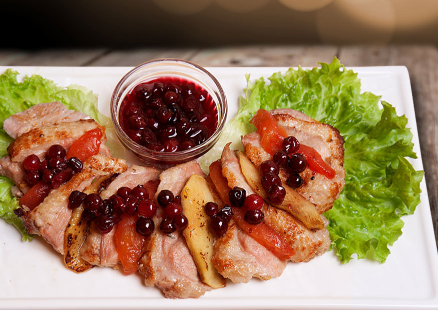 Duck Breast with Cranberry Sauce